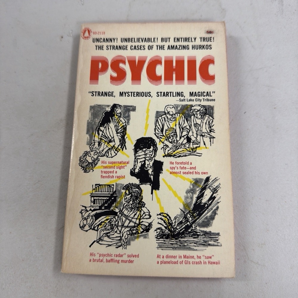 Psychic Peter Hurkos 1961 Vintage Paperback ESP Paranormal Nonfiction 60-2118